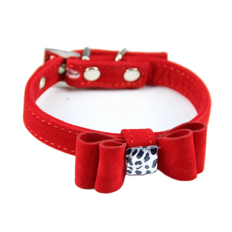 Мягкий бархатный ошейник для кошек Регулируемый маленький щенков собак с