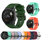 Ремешок спортивный мягкий силиконовый для Garmin Fenix 6 5 3 6X 5X  5 Plus  5X Plus  6X Pro, быстросъемный браслет на солнечной батарее