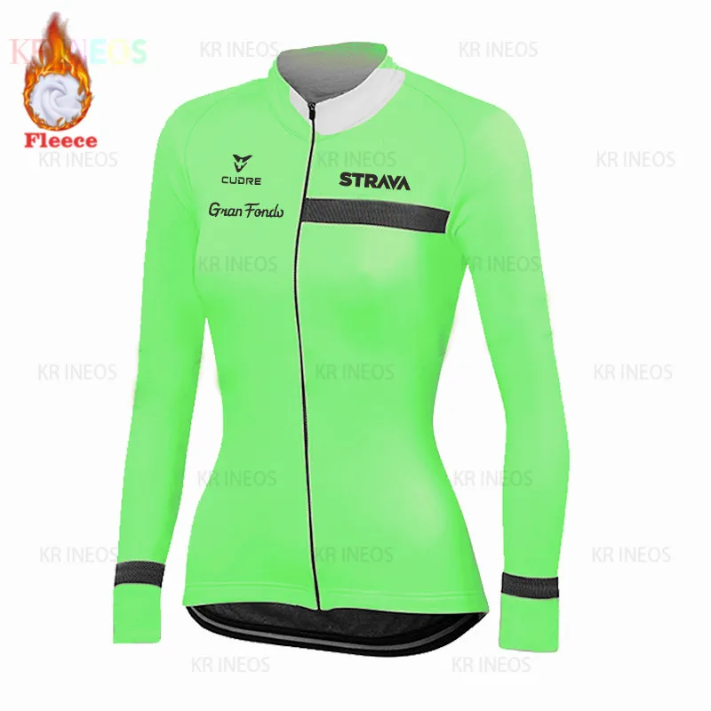 Женский зимний теплый флисовый комплект из Джерси для велоспорта одежда горного