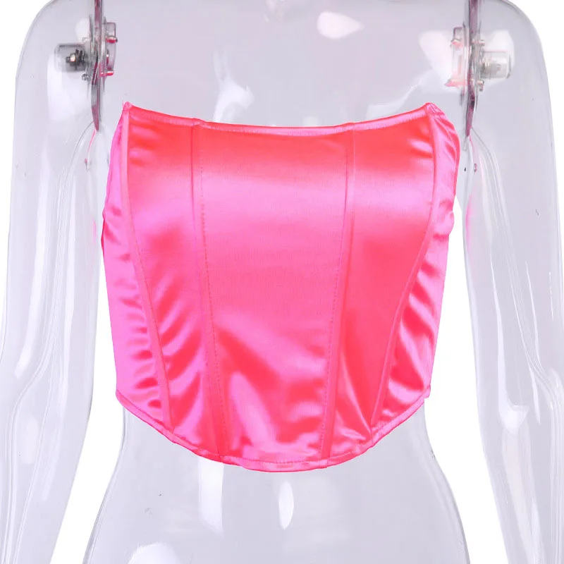 

Sexy Boob Tube Tops Lady Girls Crop Tops Women Sleeveless Straps Bralette Bustier Top Corsets Party Clubwear