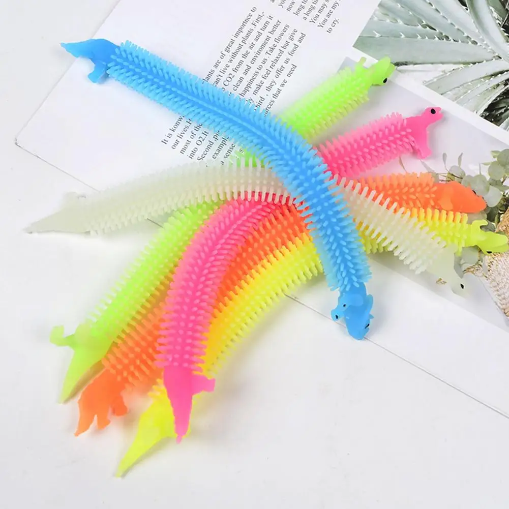 6Pcs Anti Stress Toys Worm Noodle Stretch String TPR Luminescent Rope Fidget Autism Vent Toy For Adults Kids Children | Игрушки и хобби