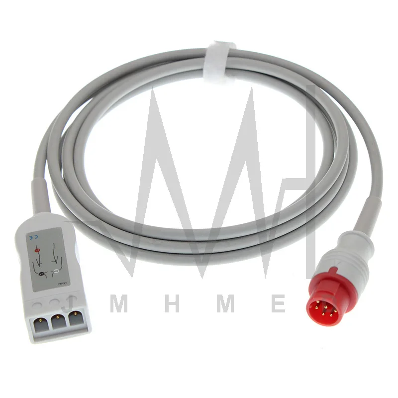 Кабель-удлинитель с 3 Проводами для ЭКГ монитора Bionet BM3 8P переходник