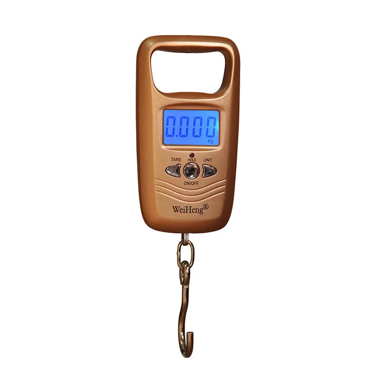 gold Urijk 50 кг/10 г Вес мини Висячие весы карманные ЖК-цифровые высокоточные весы для багажа портативные весы для рыбалки крюк весы - Цвет: gold