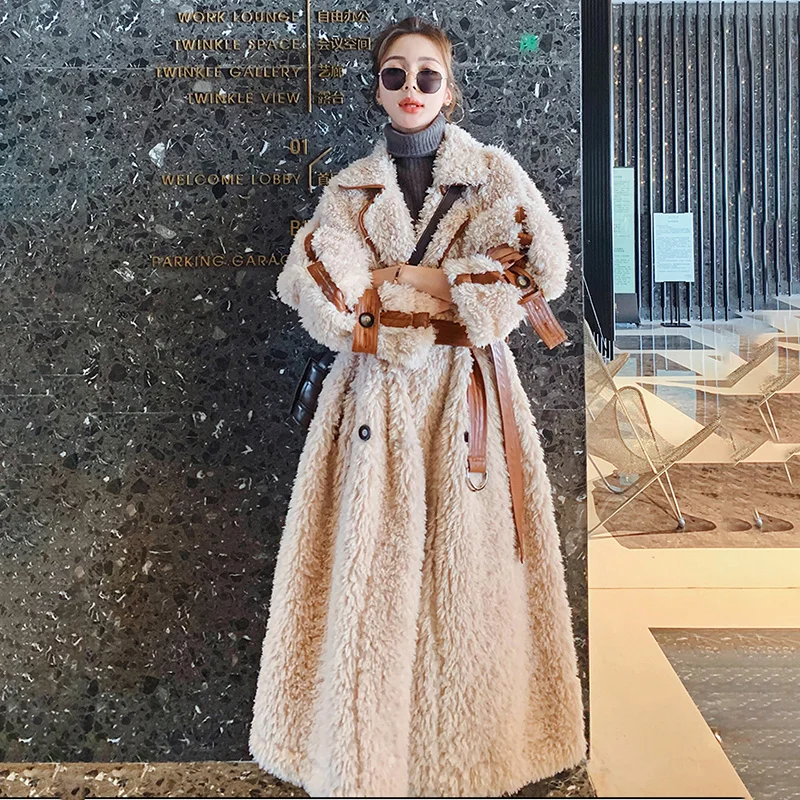 

Winter Women's Lambs Wool Coat Long Cotton Loose Korean Fur One Thickening Casual Fashion Protect Against The Cold Jacket Female