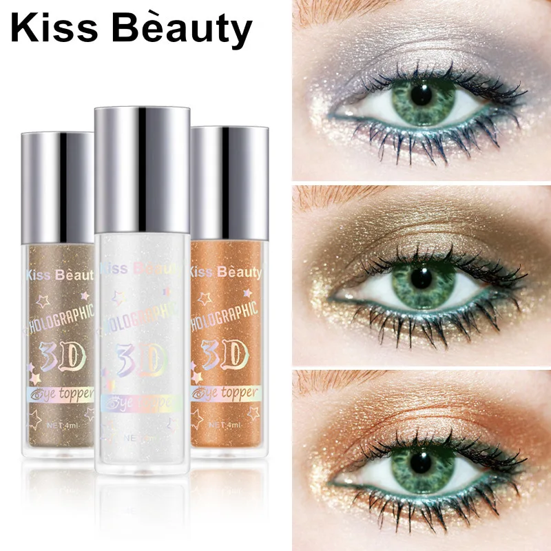 Kissbeauty новые брендовые жидкие тени для век с цветной глиттер и перламутровым