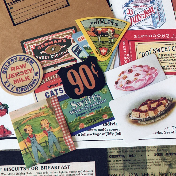 53 шт. в упаковке винтажная Европейская кухонная бирка для еды наклейка сделай сам