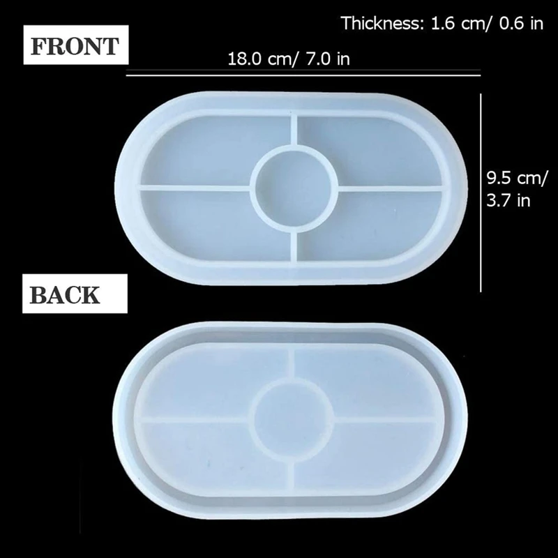 

Silicone Oval Ashtray Mold Creative Coaster Epoxy Resin Mold DIY Jewelry Tray Tray, Perfect Gift for Craft Jewelry