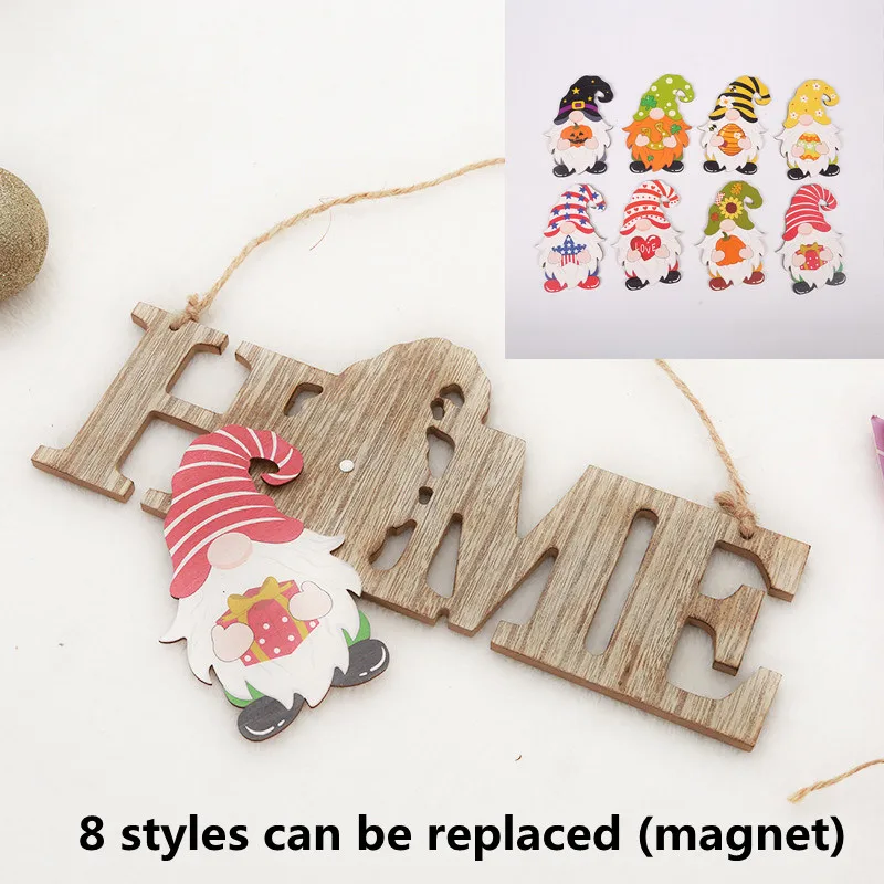 

Christmas Dcorations 2022 Replaceable Wooden Welcome Doorplate Faceless Doll Merry Christmas For Home Cristmas Natal New Year