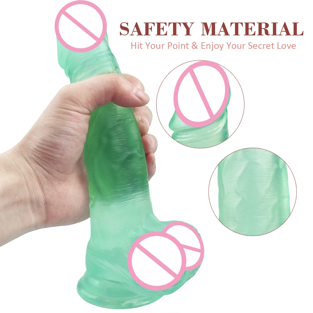 Желе реалистичный фаллоимитатор большой пенис для женщин искусственный член на