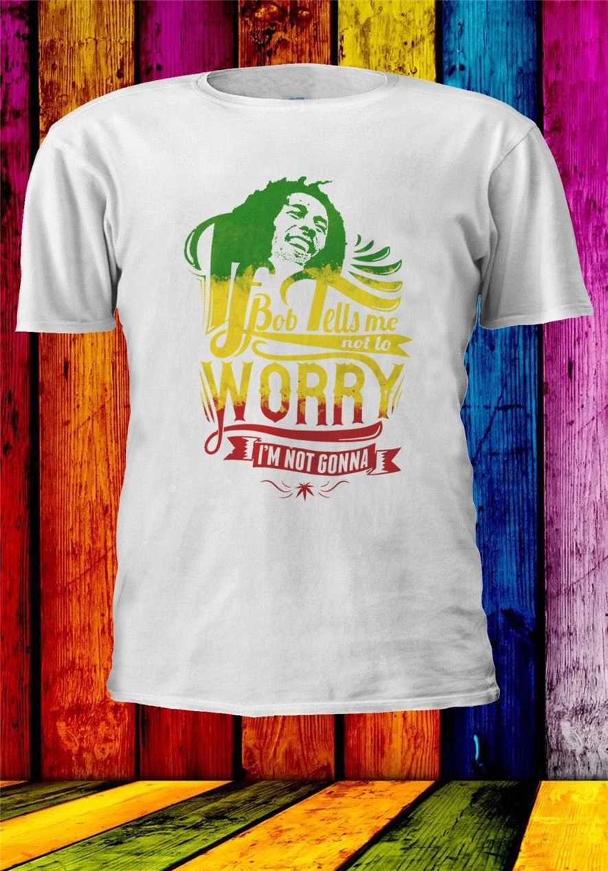Bob Marley если я не беспокоюсь хочу чтобы мужские и женские футболки унисекс 950