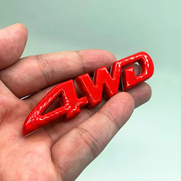 

Red Carbon Fiber 4WD Car Trunk Rear Tailgate Emblem Badge Decal Stickers V6