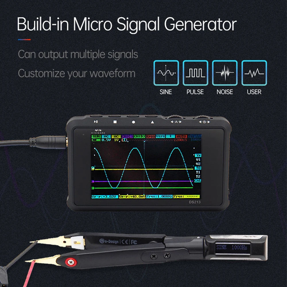 

DT71 OLED Display Portable Multifunction Digital Smart Tweezers Signal Generator for Testing Capacitance Inductance Voltage