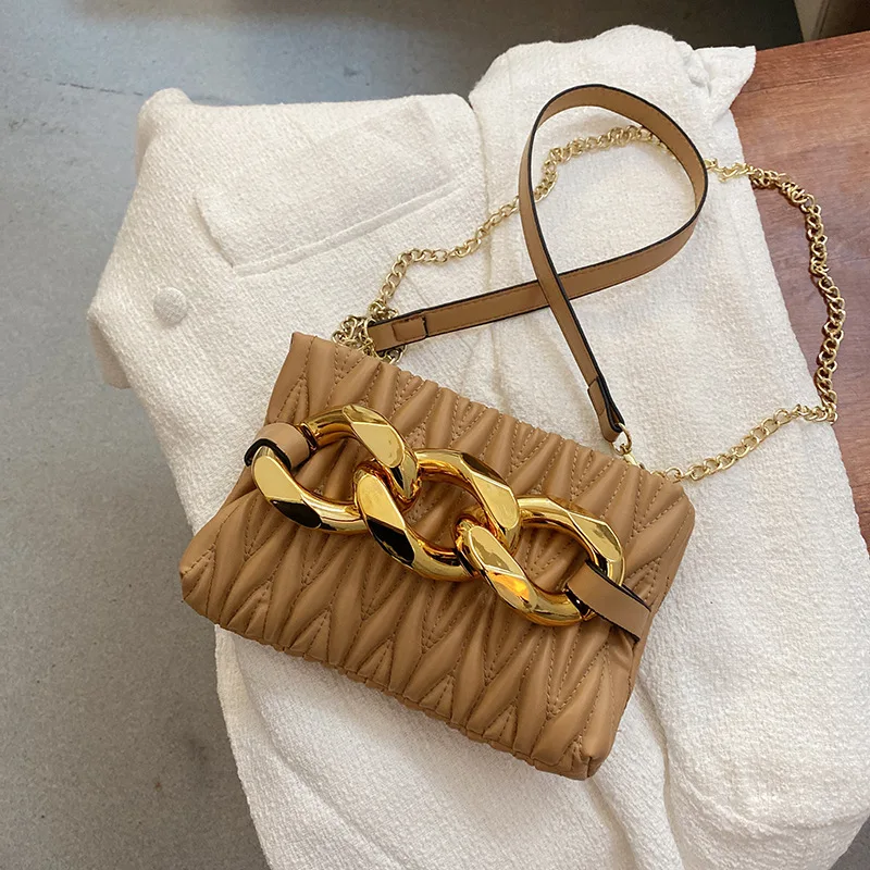 

Новая женская сумка на цепочке, женская сумка 2021 в западном стиле, сумка через плечо, сумка-мессенджер, Модная Портативная сумка для подмыше...