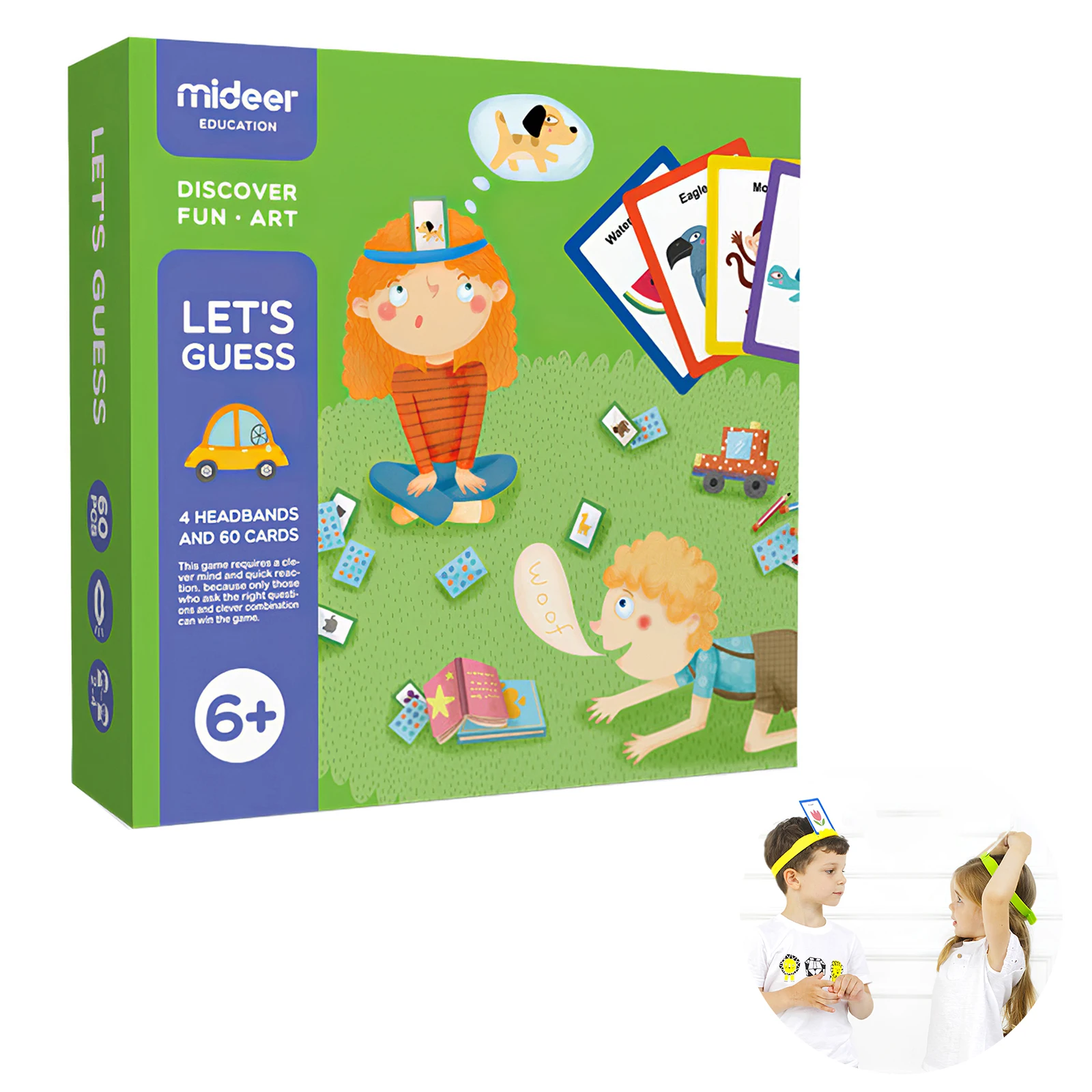 

Children Montessori Toys Headband Cards English Who I Am Guess Game For Kids Family Fruits Characters Guessing Card Party Game