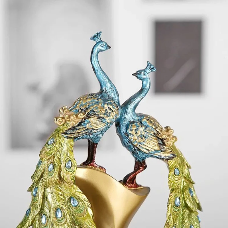 Скандинавская Фигурка павлина вазы украшения поделки декор для гостиной вход