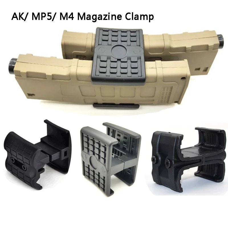 

Tactical Rifle Dual Magazine Clip for AK 47 74 series AR15 M4 MAG59 MP5 Airsoft Parallel Clamp Connector Coupler Link Speed Load