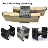 tactical rifle dual magazine clip for ak 47 74 series ar15 m4 mag59 mp5 airsoft parallel clamp connector coupler link speed load