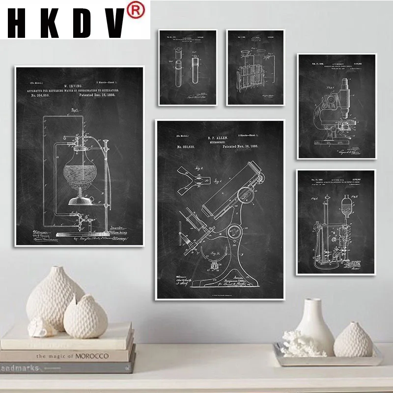 

HKDV Chemistry Biology Periodic Table Science Education Canvas Painting Wall Art Print Poster Picture Modern Living Room Decor