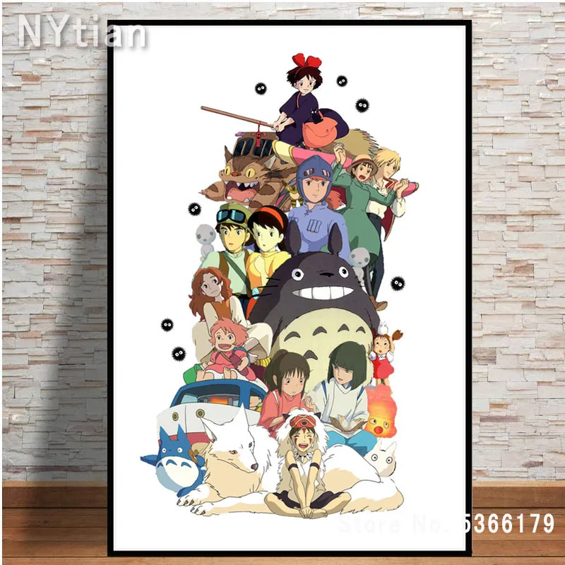 Плакат NT333 печать горячее раскрытое призраком студийное изображение ghilii Totoro