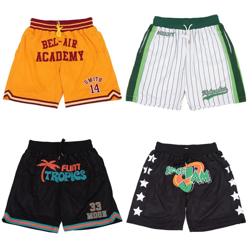 

Space Jam G-BABY SMITH Flint Tropics Alien Basketball Shorts Movie Tune Squad Pants Embroidery