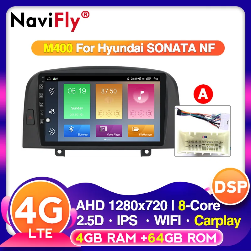 8 ядер 4 Гб ОЗУ 64 ПЗУ Android 10 для HYUNDAI SONATA NF автомагнитола Wi-Fi GPS Кассетный