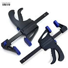 TAITU 4-дюймовый деревообрабатывающий F-образный зажим, жесткий захват, быстросъемная скорость, сжатие сделай сам, Столярный ручной инструмент, настольные фиксированные инструменты