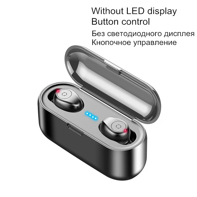 No power display HANTOPER Bluetooth 5,0 наушники 8D стерео беспроводные наушники спортивные водонепроницаемые наушники гарнитура с 2000 мАч power Bank - Цвет: No power display