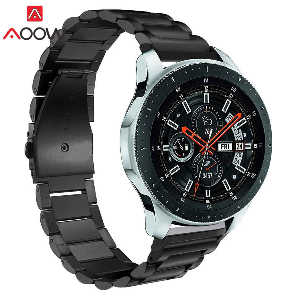 20 мм 22 мм ремешок из нержавеющей стали для samsung Galaxy Watch 42 мм 46 мм активный розовый металлический браслет ремешок для SM-R800 SM-R810