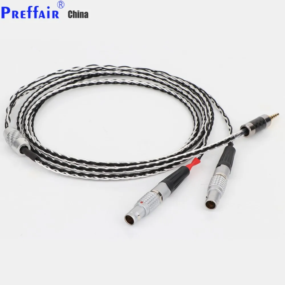 

Preffair HIFI 8 Cores 7N OCC Silver Plated Headphones Replacement Cable Upgrade Cable for Focal Utopia ELEAR Headphones