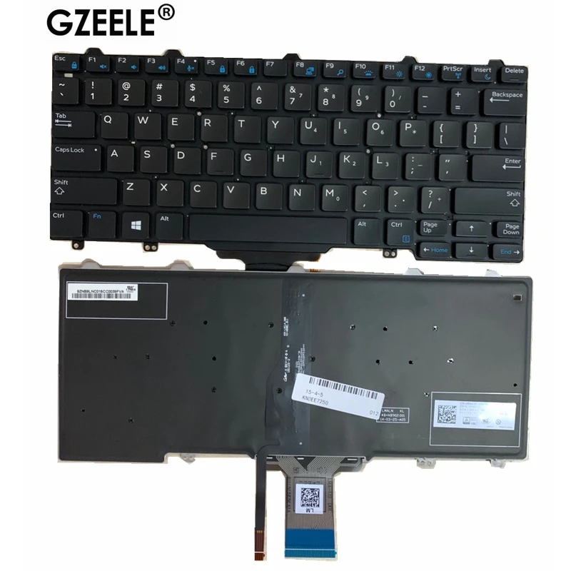 Клавиатура с американской подсветкой для DELL histude280 7380 E5250 E7270 E5270 E7250 3150 3160 3165 12-5000 5280 7350 5290 5250