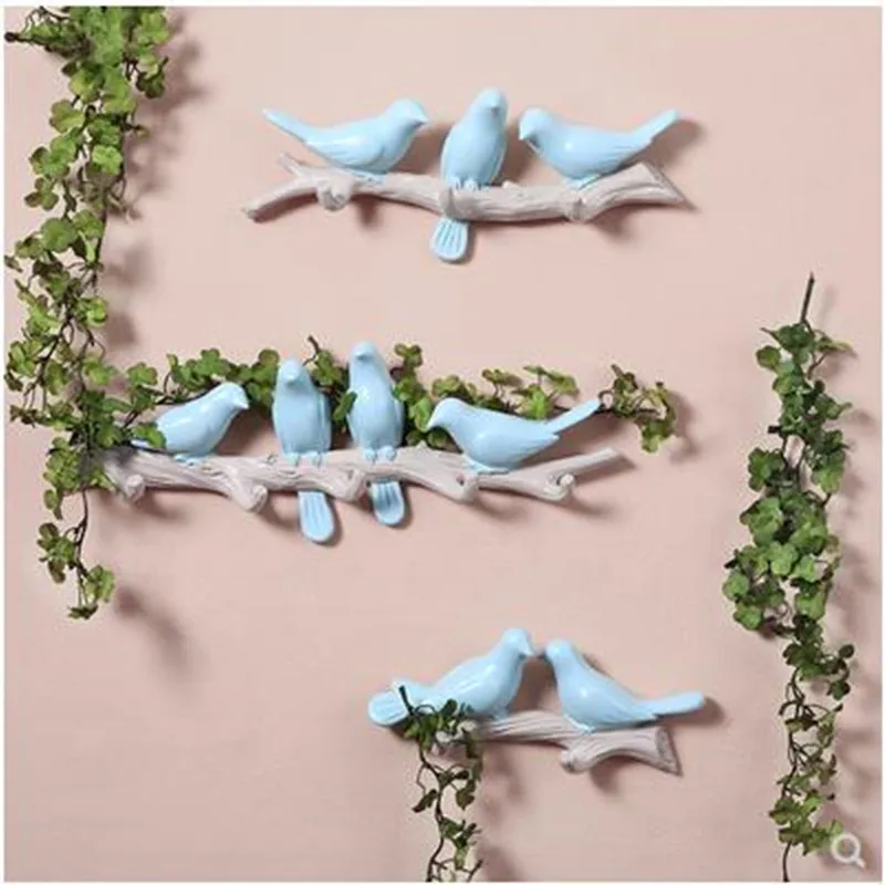 Красивый трехмерный крючок для птиц креативный украшения стен брелок |Наклейки