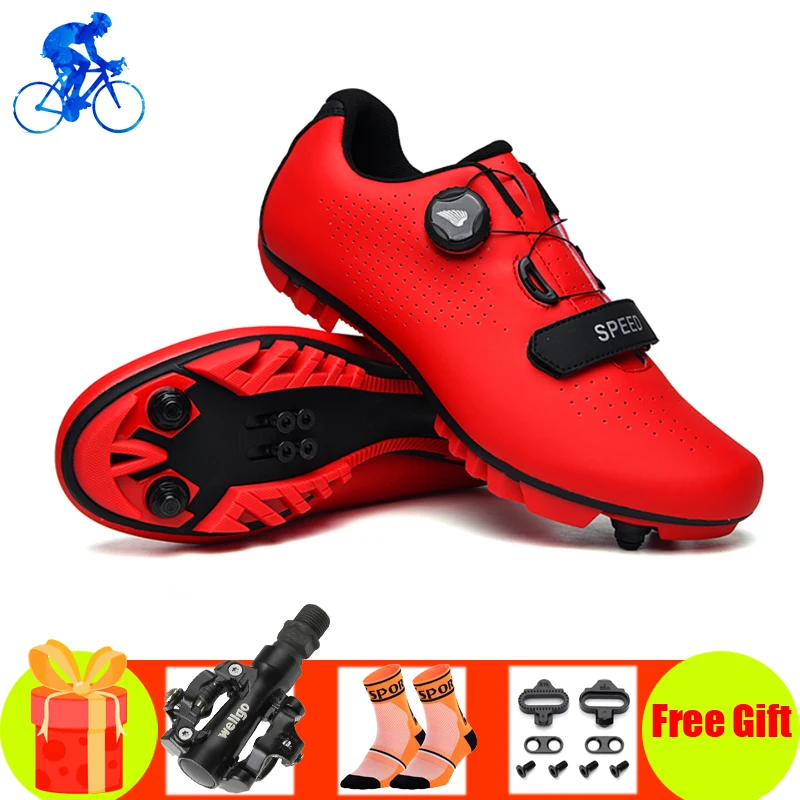 Кроссовки велосипедные унисекс самоблокирующиеся дышащие спиннинг спортивная