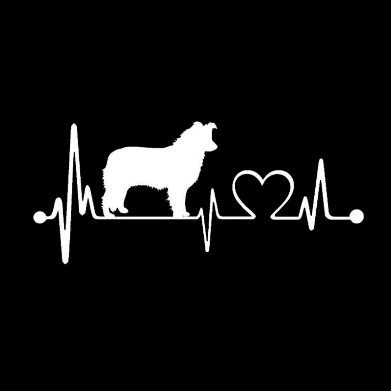 

Car Sticker Border Collie Heartbeat Sticker Cover Scratch Decoration Fit 19* 8.3cm