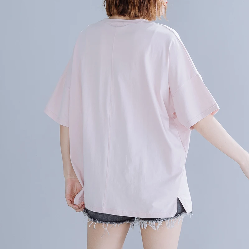

BIG SIZE Summer Women Fashion Letter Print Tops Tee Ladies Female Plus Large Short Sleeve Loose Cotton T shirt Tshirt