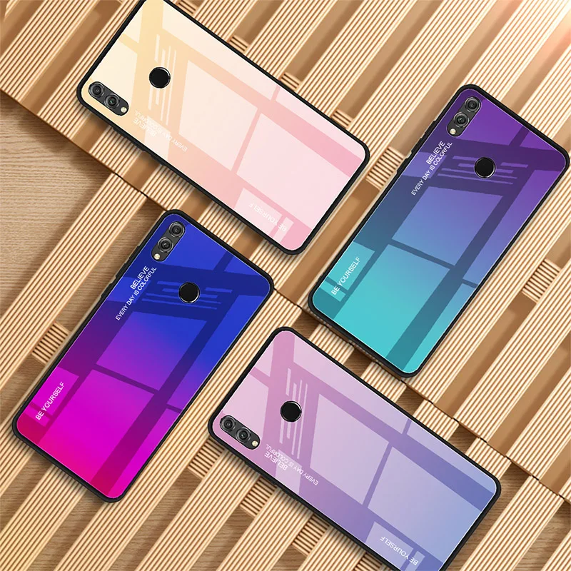Жесткий стеклянный чехол для телефона huawei Honor View 20 20i 10i Lite мягкий ТПУ защитный 10 9