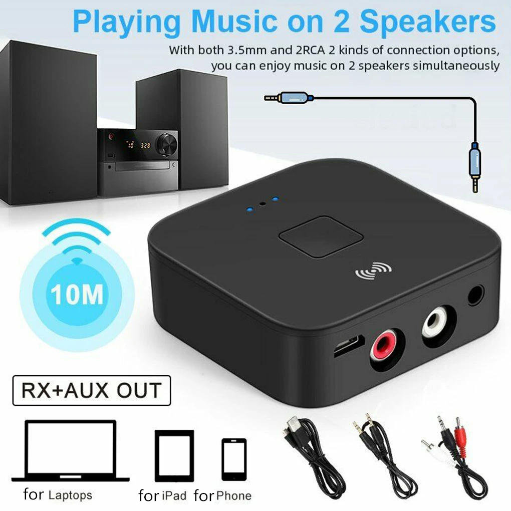 Bluetooth 5 0 RCA аудио ресивер APTX 3 мм AUX Джек Музыкальный беспроводной адаптер с NFC для