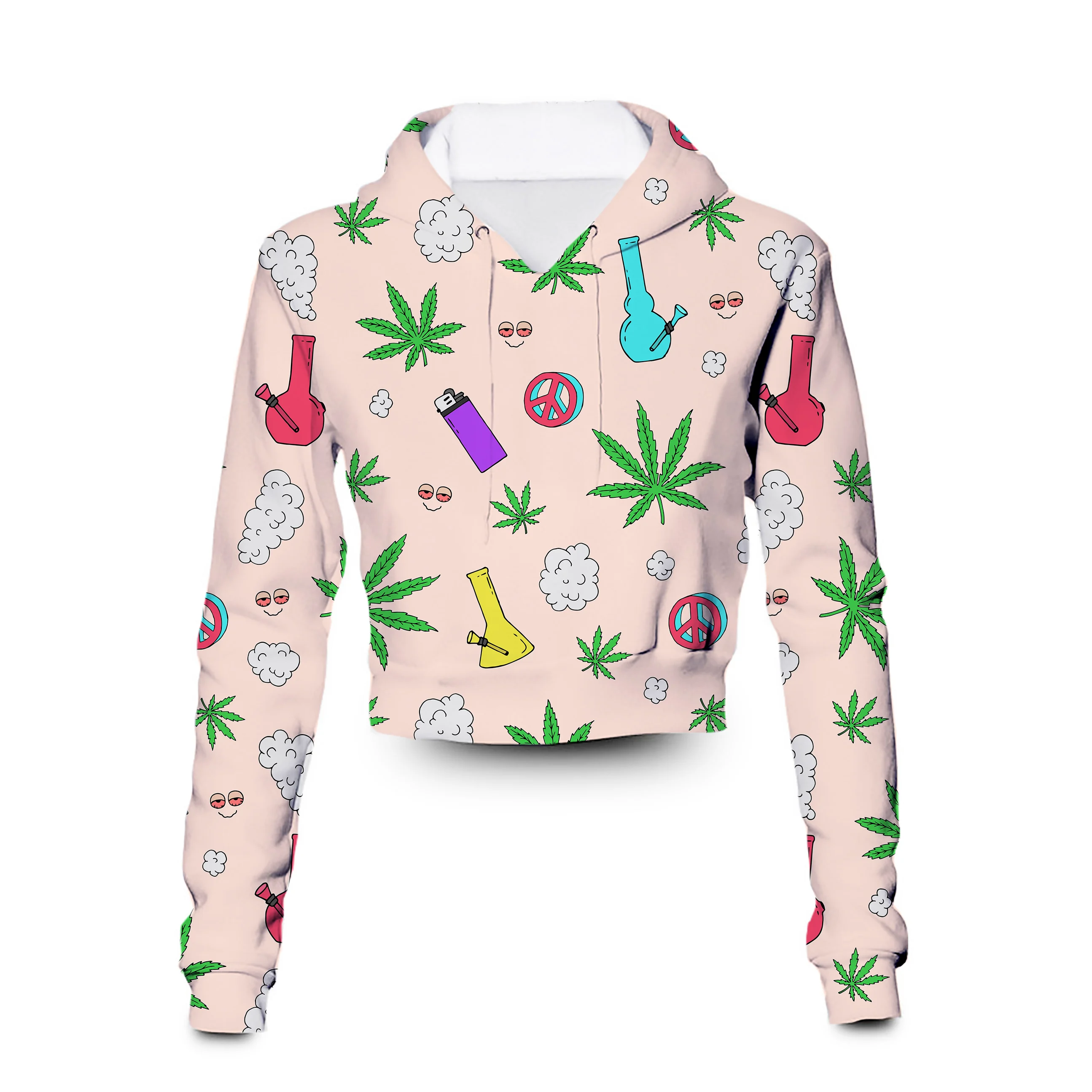 Изготовленные на заказ 3 вида стилей Stoner 420 искусственные худи с сублимационной