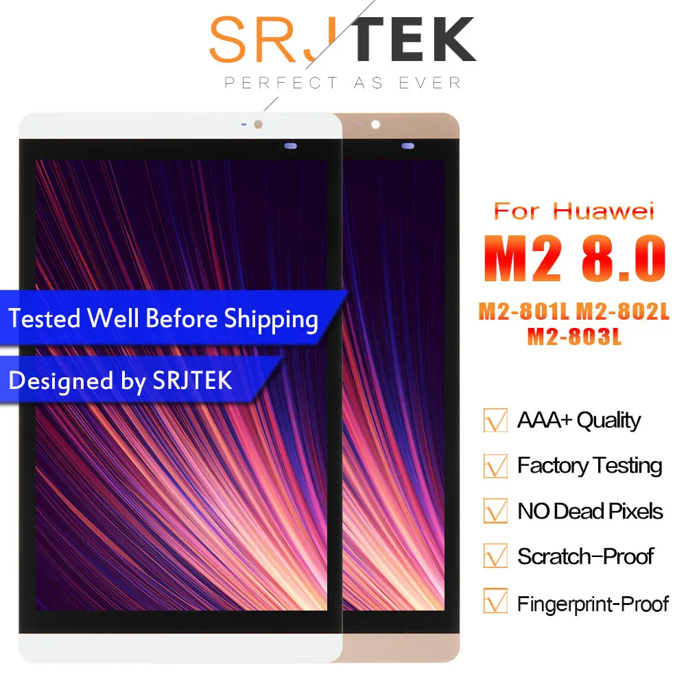 

SRJTEK 8.0 For Huawei Mediapad M2 LCD M2-801L LCD Display M2-801 M2-801W M2-803L Matrix Screen Touch Screen Sensor Replacement