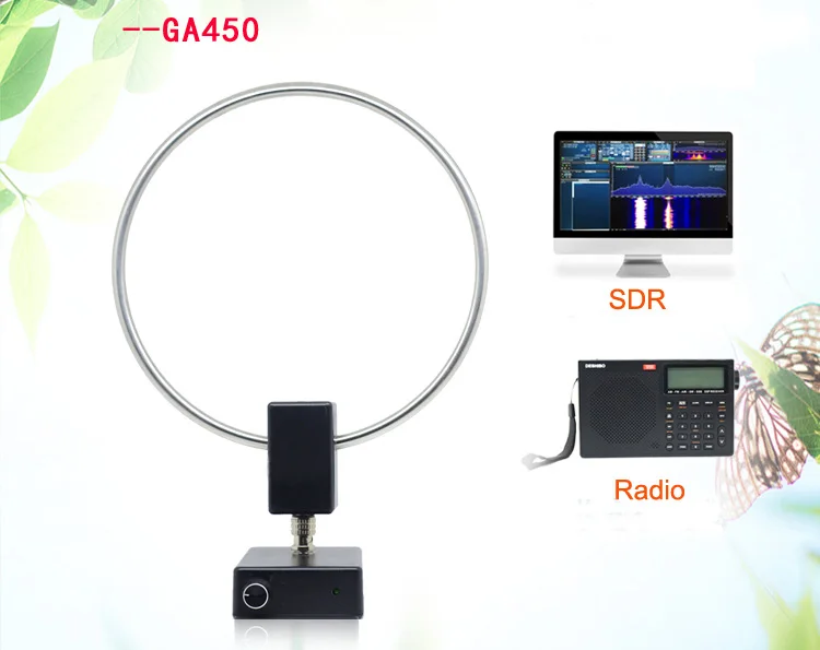 GA450 петля антенна SDR короткая средняя волна HF Радио VOA SW 2 30-30 МГц МВт 522-1710 кГц для