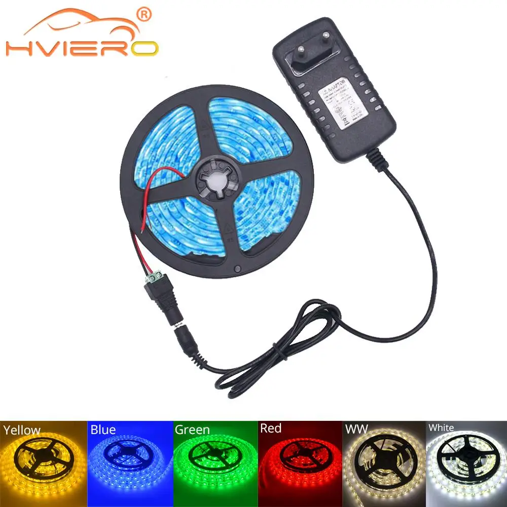 

Led Strip DC12V Connector Female SMD 5050 Flexible Diode Ribbon Tape Home Light Strip For Home Decorative Light White Warm White
