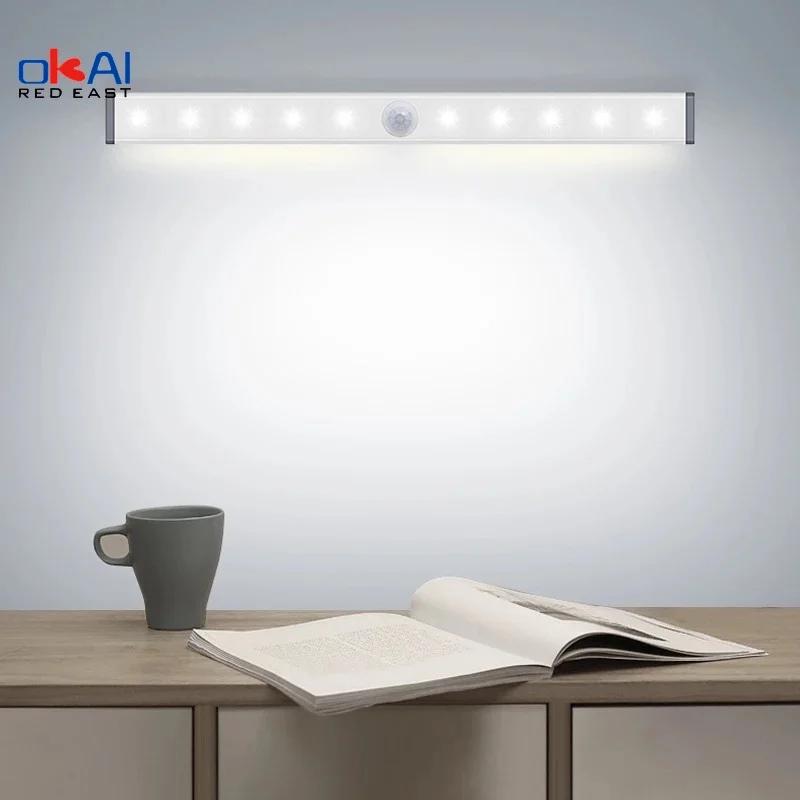 

Closet Cabinet Light 10 Led Wireless Battery Smart Body Motion Sensor Led USB night light