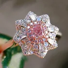 бижутерия Роскошные и изысканные кольца для женщин с цветами для девочек модные аксессуары парные романтические обручальные кольца с кристаллами