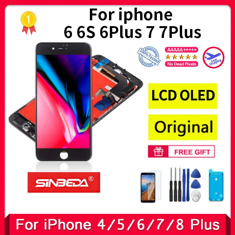 

Screen substitute for iPhone 6,6S, 6Plus and 7 7Plus ,high-quality LCD touch screen, No dead zone pixel display, with 3D