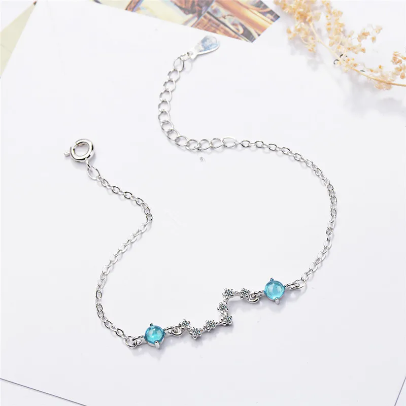 Женский браслет из серебра 925 пробы с кристаллами|Гибкие и жесткие браслеты| |