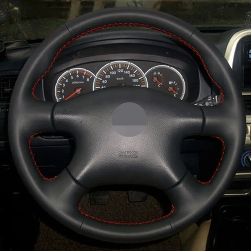 DIY черная кожаная крышка рулевого колеса для Renault samsung SM3 Nissan Almera N16 Pathfinder Primera Paladin старый XTrail 2001-2006