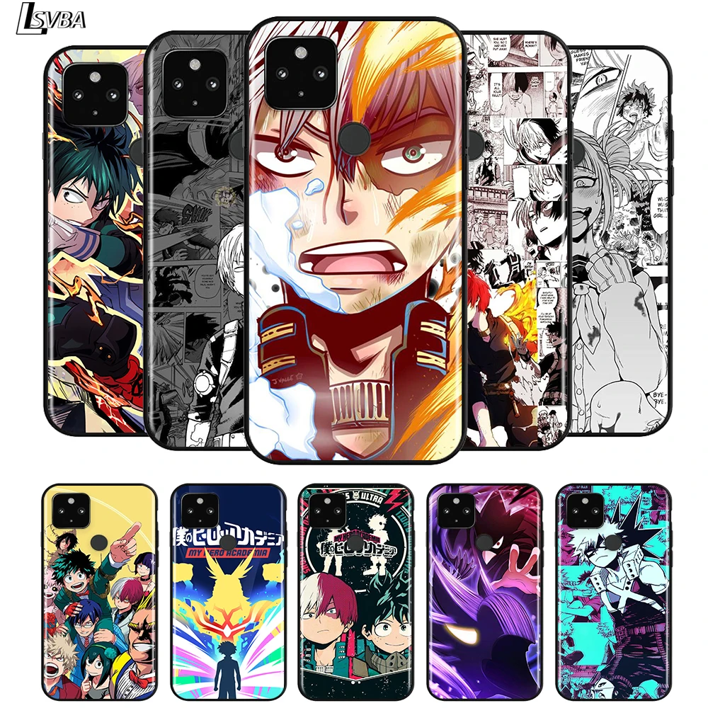 Силиконовые черные мягкие чехлы Чехол аниме Моя геройская Академия для Google Pixel 5 4a