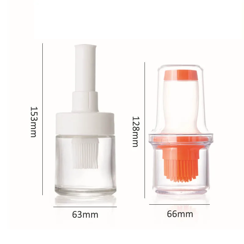 

Basting Brush Barbecue Tool Heat Resisting 2 Type Oil Bottle Brushes Kitchen Gadgets Cooking Accessories Silicone Portable