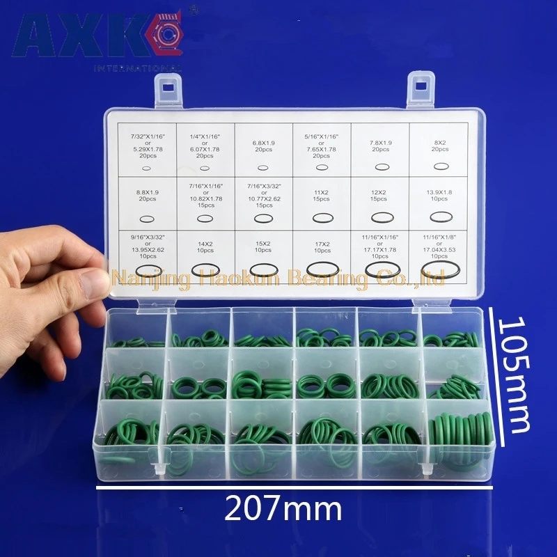 270 шт./компл. резиновые уплотнительные кольца герметичные шайба 18 разных размеров прокладки с комплектом