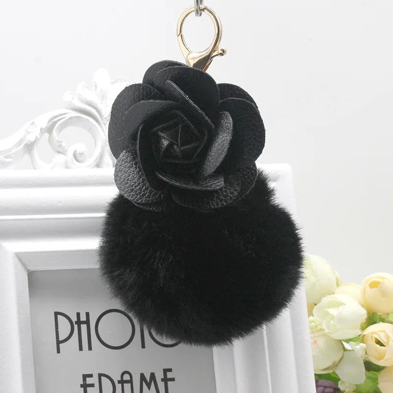 Милая деталь 8 см брелок с помпоном Подвески пушистым узором брелки из