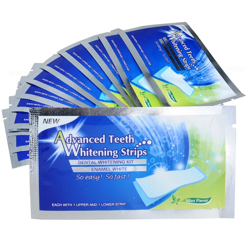 

28pcs/14pairs Advanced Teeth Whitening Strips Tooth Stain Removal Oral Hygiene Care Dental Shade Bleaching Kit Enamel White Tool